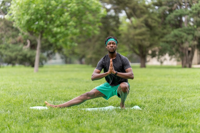 William Price III guiding a yoga session